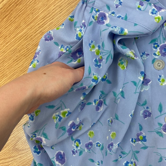 Size 14/16 Lavender Floral Button Up Maxi Skirt - Picture 11 of 12